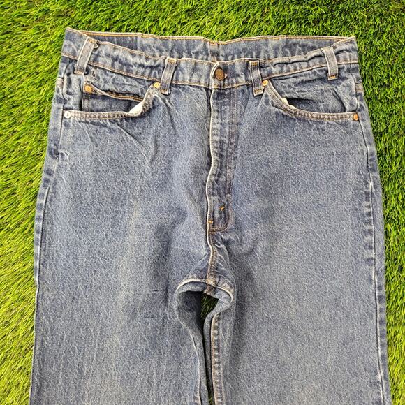 Vintage LEVIS 517 Bootcut Jeans 32x31 Western Denim Fraying - Picture 11 of 16